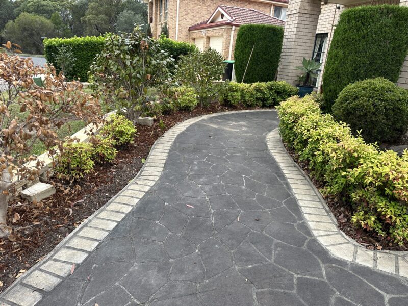Driveway before concrete resurfacing